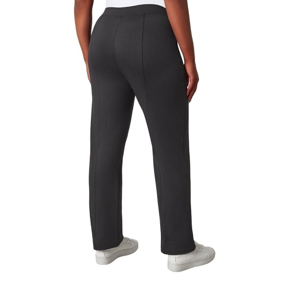 Mondetta Herringbone Straight Leg Pants, Pull On Stretchy Black/Dark Gray XL NWT - Picture 2 of 16